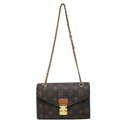 Chain bag female retro print