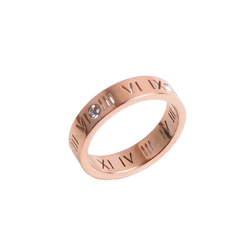 Fashion rose gold couple ring