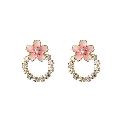 Japanese cherry blossom stud earrings