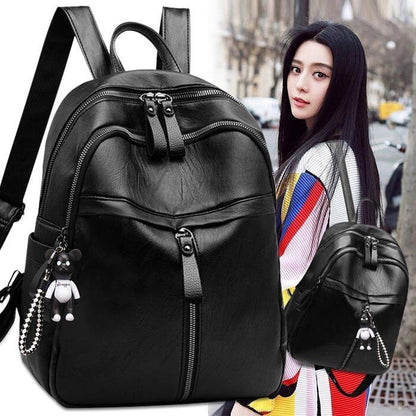 Fashion pu soft leather backpack