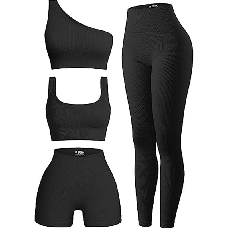 Yoga clothes women's short-sleeved four-piece set