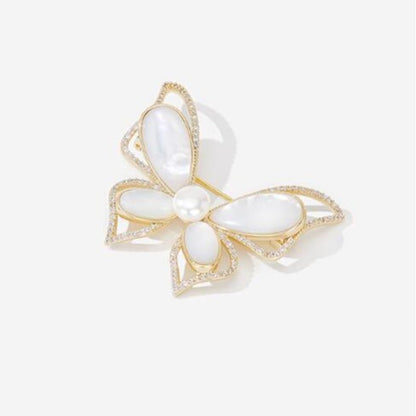 Butterfly Pearl Brooch Corsage