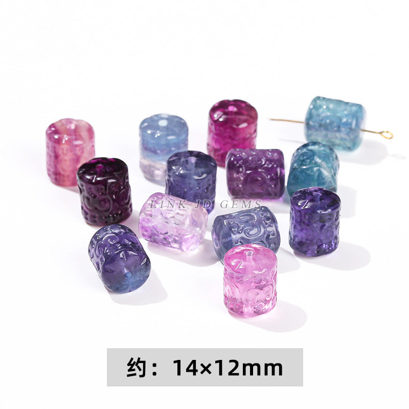 Natural color fluorite small carving