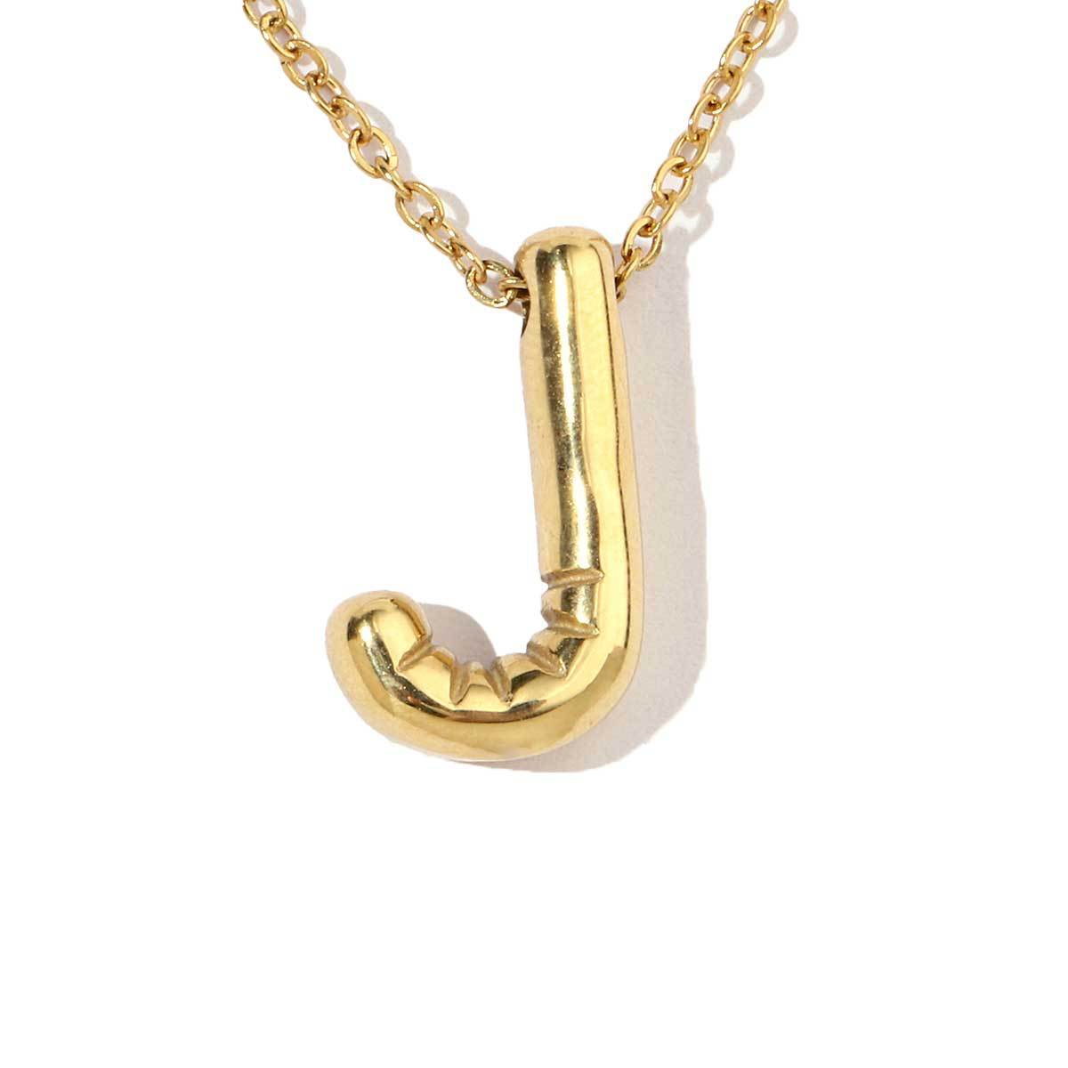 18k real gold titanium steel bubble letter pendant