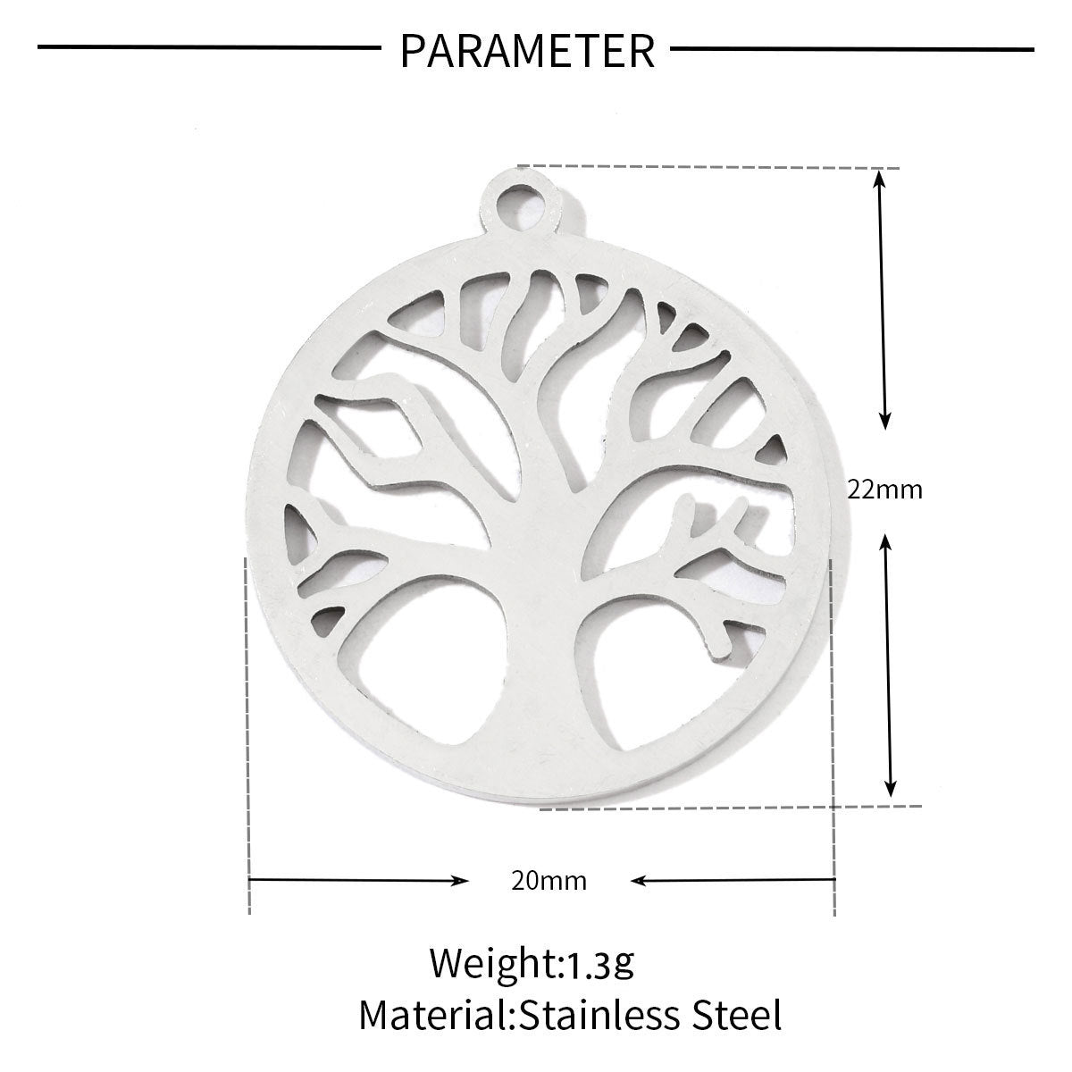 20 pcs/pack boys and girls flowers and plants titanium steel pendants