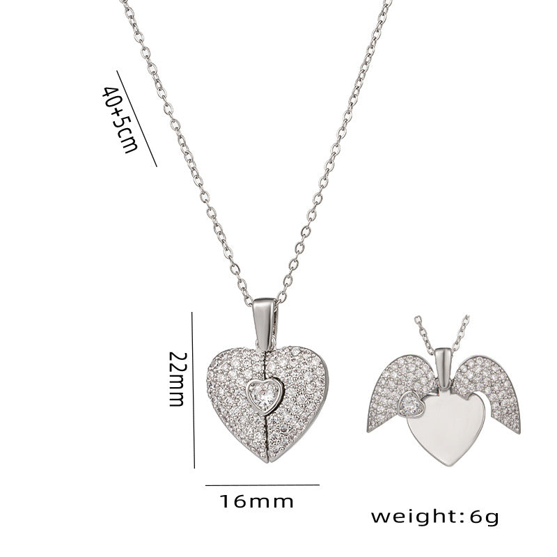 New Heart Locket Necklace, Customizable Titanium Steel