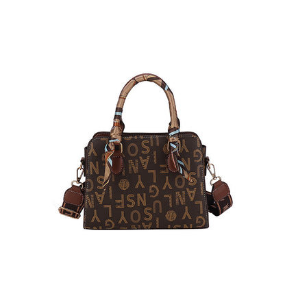 Printed Alphabet Versatile Handbag