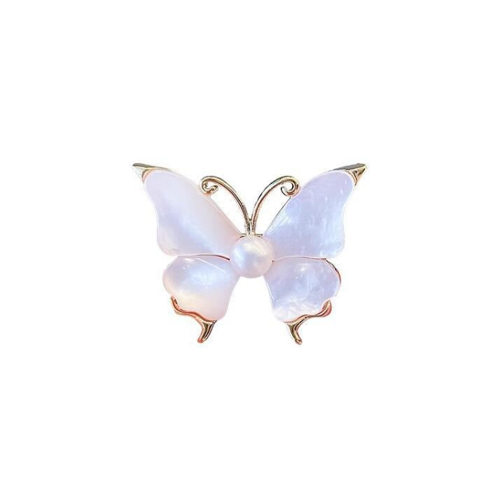 Vintage White Butterfly Accessory Brooch