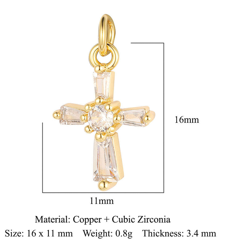 Virgin of the Cross Copper Zircon Shell Necklace Bracelet Pendant