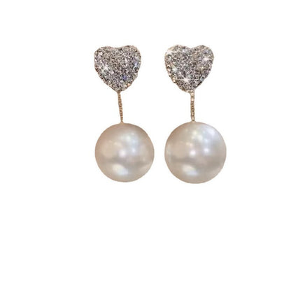 Pearl Diamond Love Earrings Earrings