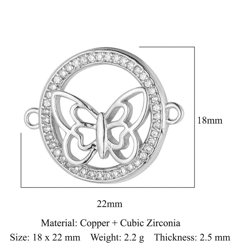 Angel Star Moon Copper Zircon Connection Accessories