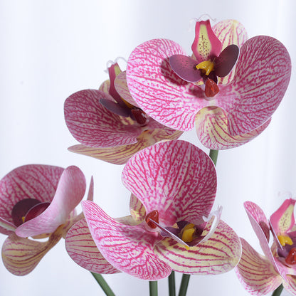 5 flores artificiales de orquídeas Phalaenopsis 