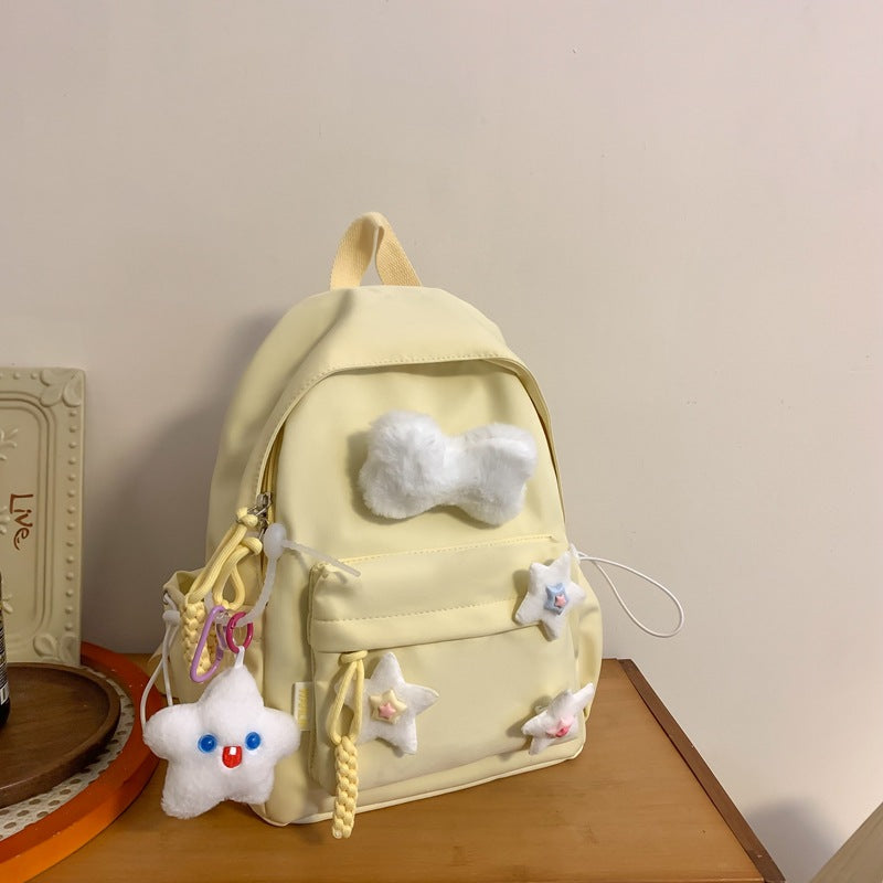 Cute solid color backpack