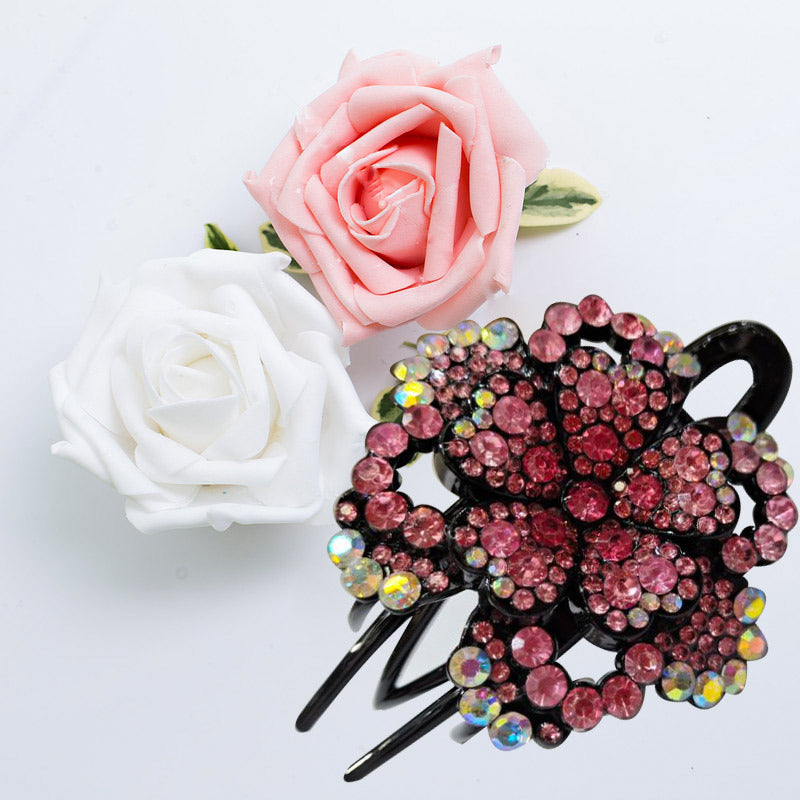 Flower rhinestone flower hair accessories