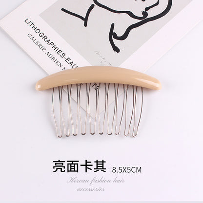 Frosted metal hair comb