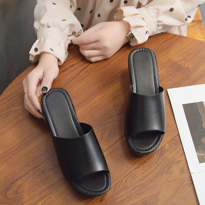 New wedge heel Internet celebrity slippers