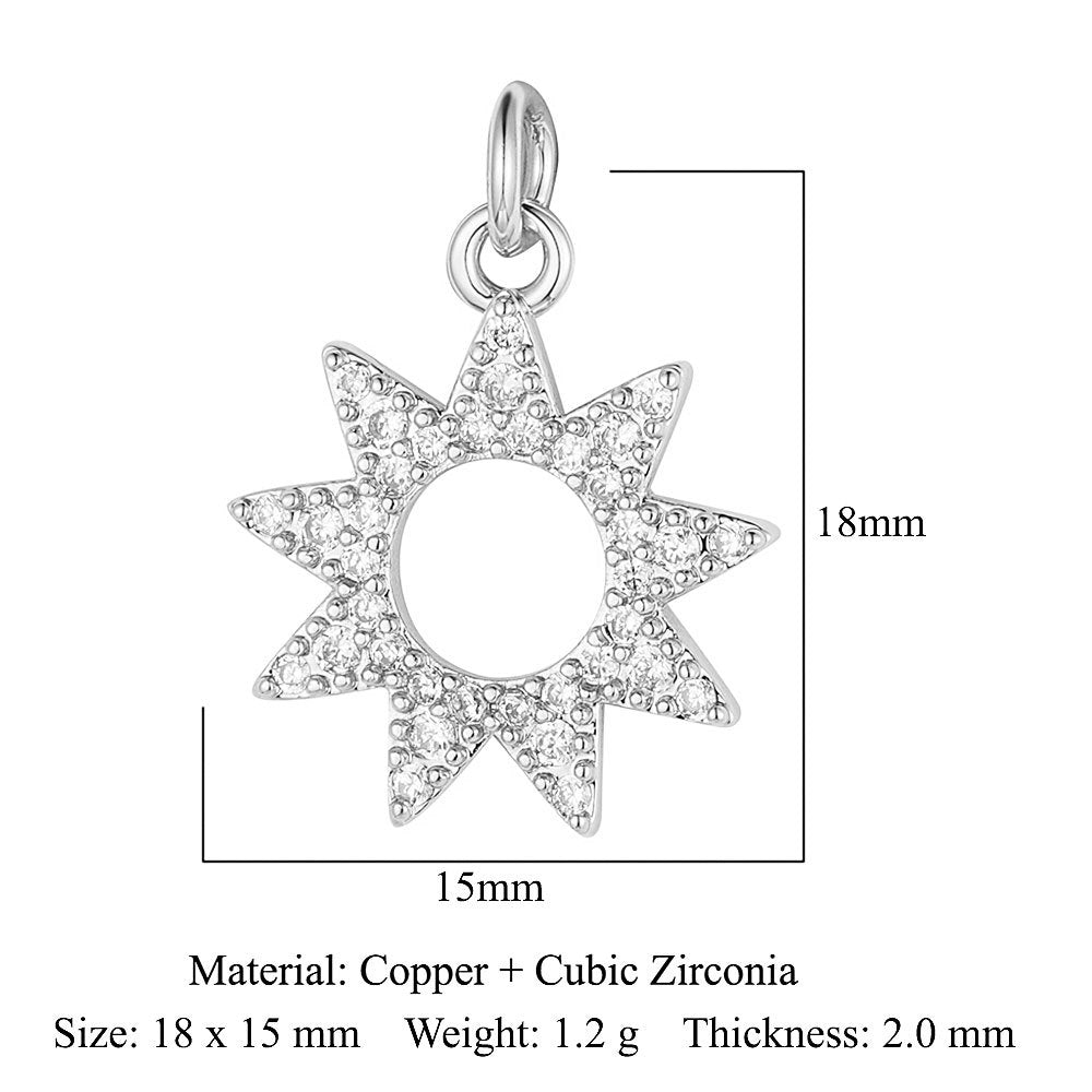 Star of David Copper Zirconia Pendant