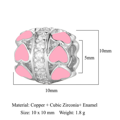 Cross Bergamot Copper Zircon Beads Spacer Beads