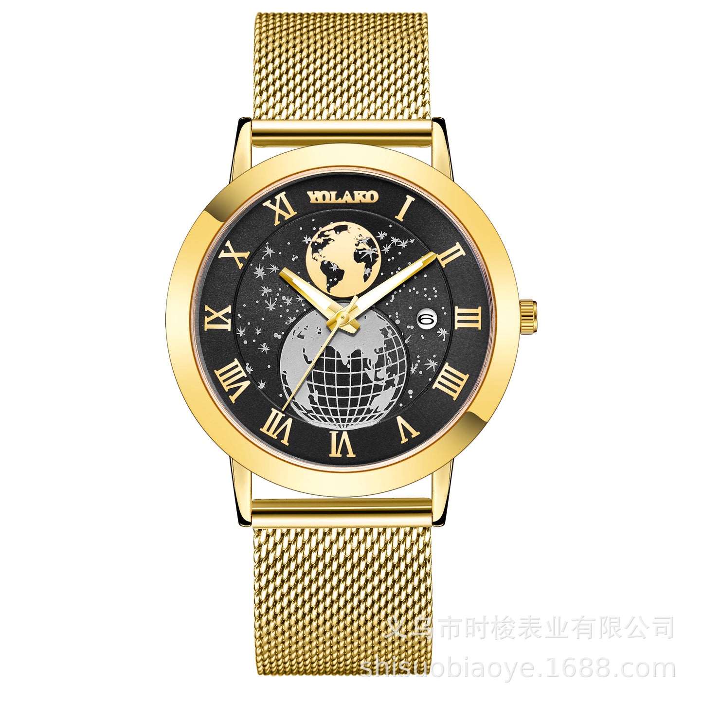 Men's mesh with calendar watch wholesale