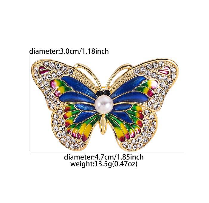 Drip Butterfly Brooch Alloy