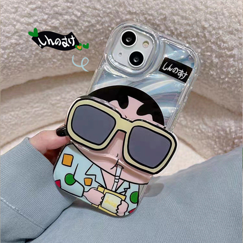 iPhone 15 Water Wave Cartoon Apple 11 Sunglass Holder KT Cat