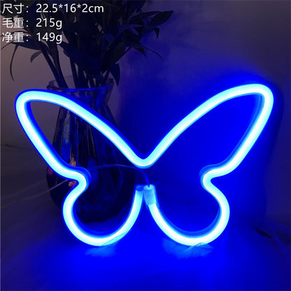 LED neon butterfly decorative lamp planet night light