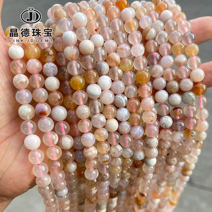 Natural cherry blossom agate loose beads