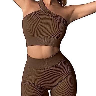 Seamless threaded solid color yoga suit three-piece set