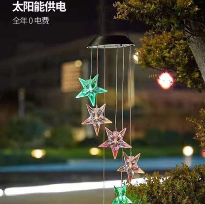 Wind Chime Light Polysilicon Solar Panel Garden Decoration