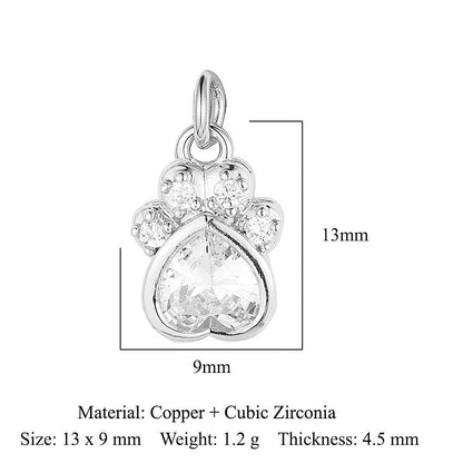 Copper Zircon Pendant Dog Claw Snake Bird Pigeon