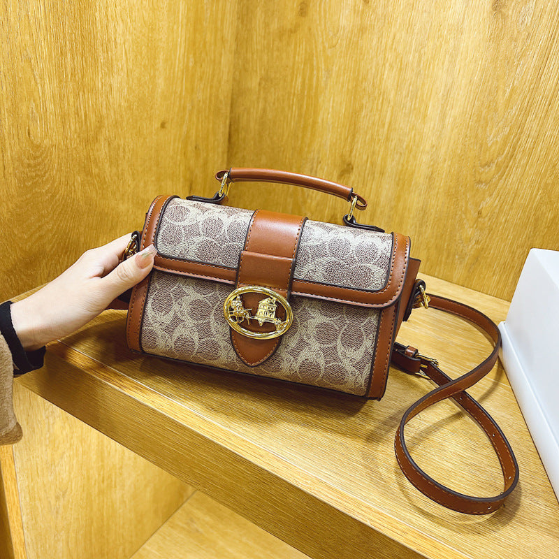 Retro small square bag shoulder messenger bag