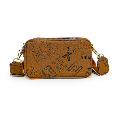 Printed letter box bag shoulder bag