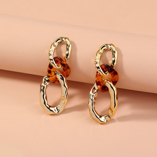 Geometric metal earrings