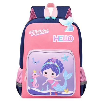 Mermaid bag boy and girl baby backpack 1-3 grade