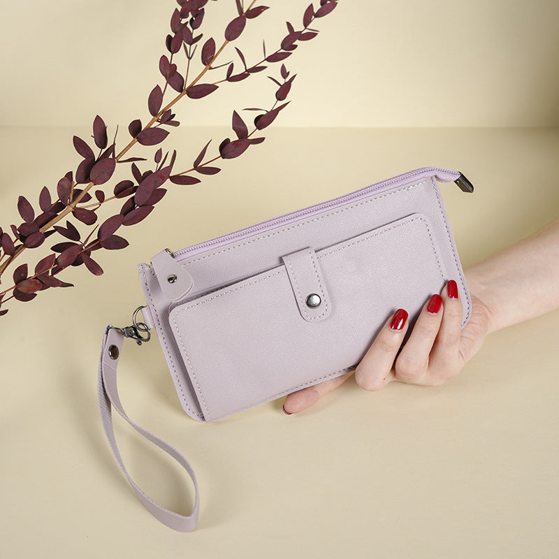 Portable buckle card bag clutch bag