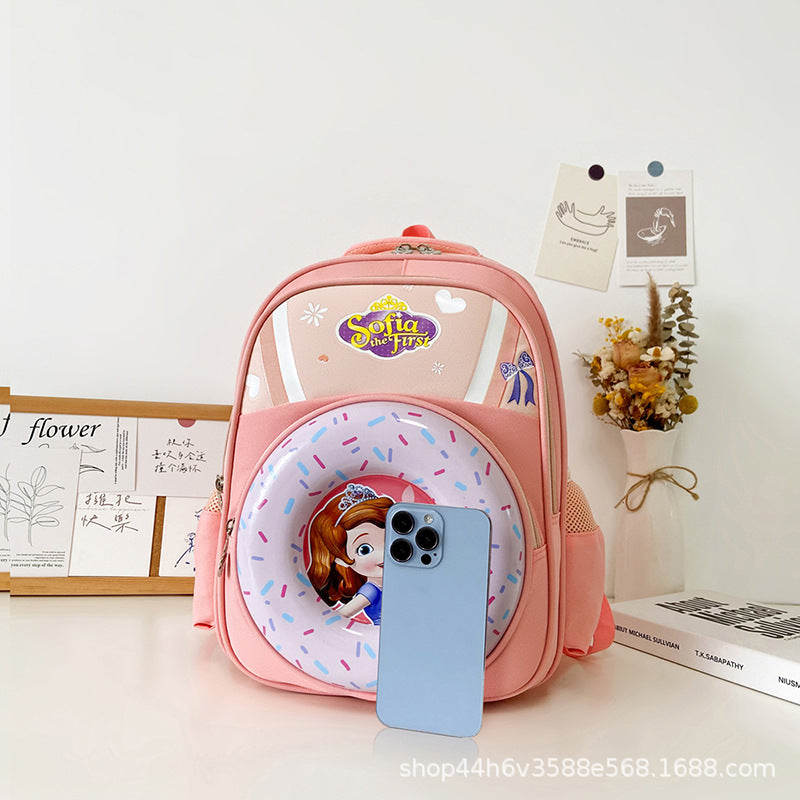 Cartoon elementary school student backpack