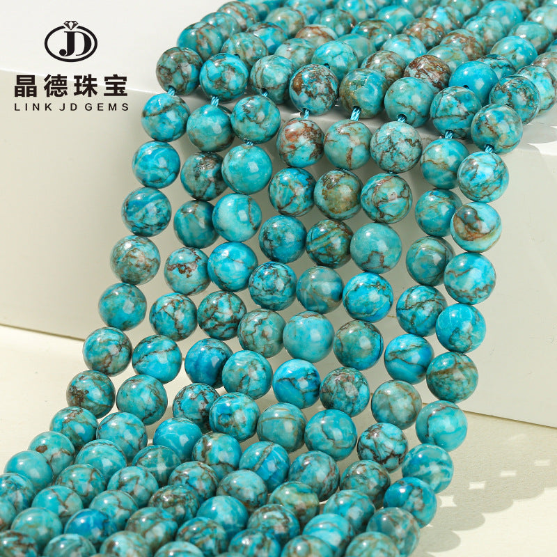 South African turquoise round beads blue turquoise loose beads