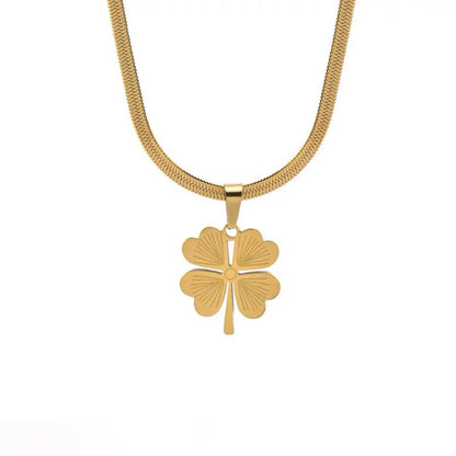 Clover Pendant Titanium Necklace, 2023 New Ins Style