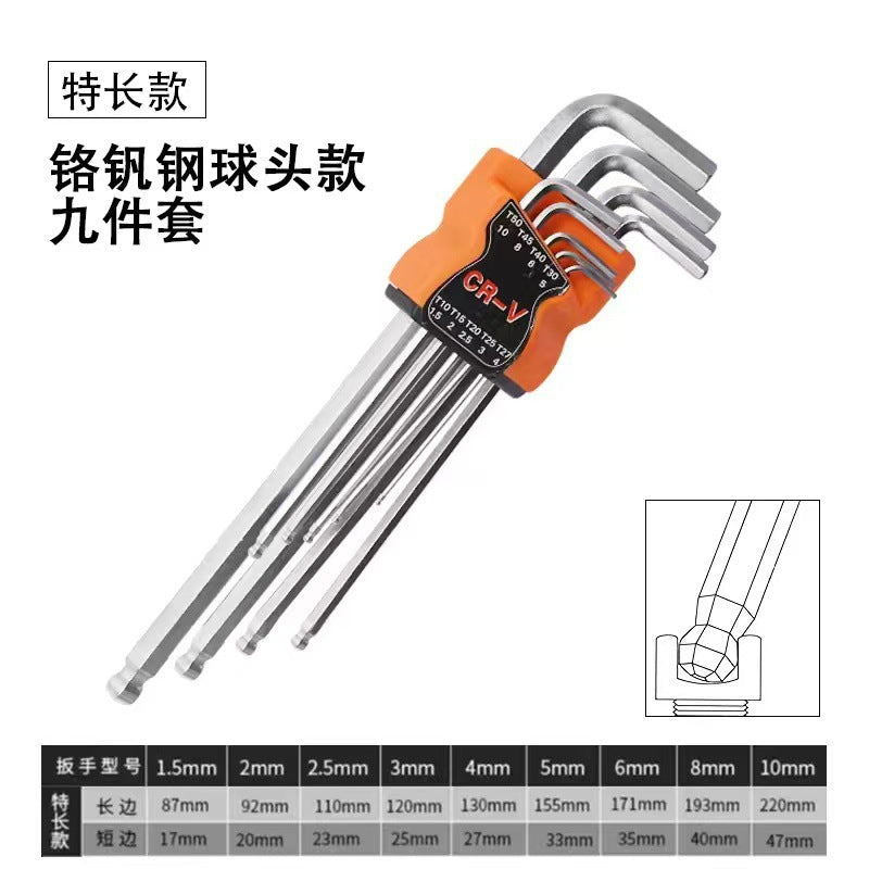 Matt hexagonal wrench 9-piece set