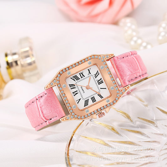 Barrel Square Belt Ladies Watch