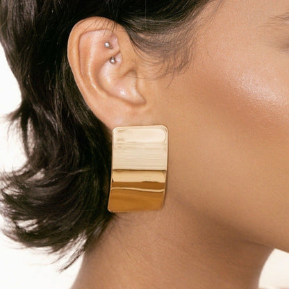 Rectangular Titanium Steel Earrings