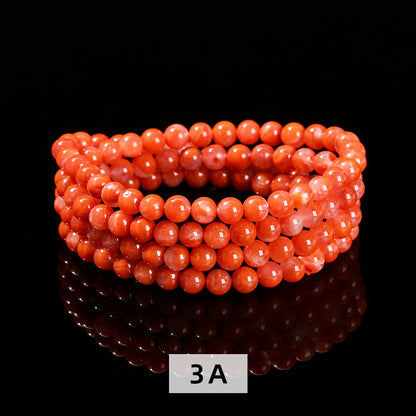 Natural full meat Nanhong agate multi-circle bracelet