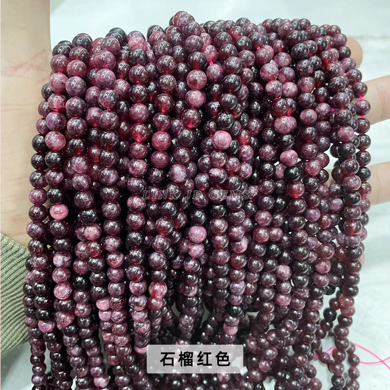 Perlas sueltas de calcedonia de Xinjiang, cuentas redondas de jade de colores 