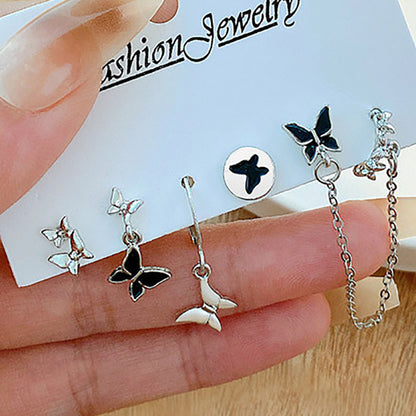 Liquid Butterfly Earrings 6-Piece Set