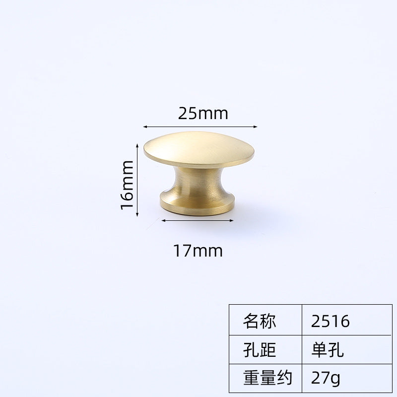 Round single hole cabinet door furniture handle