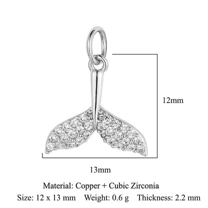 Cobra small fish copper zircon pendant.