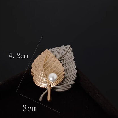 Maple Leaf Brooch High-end Pearl