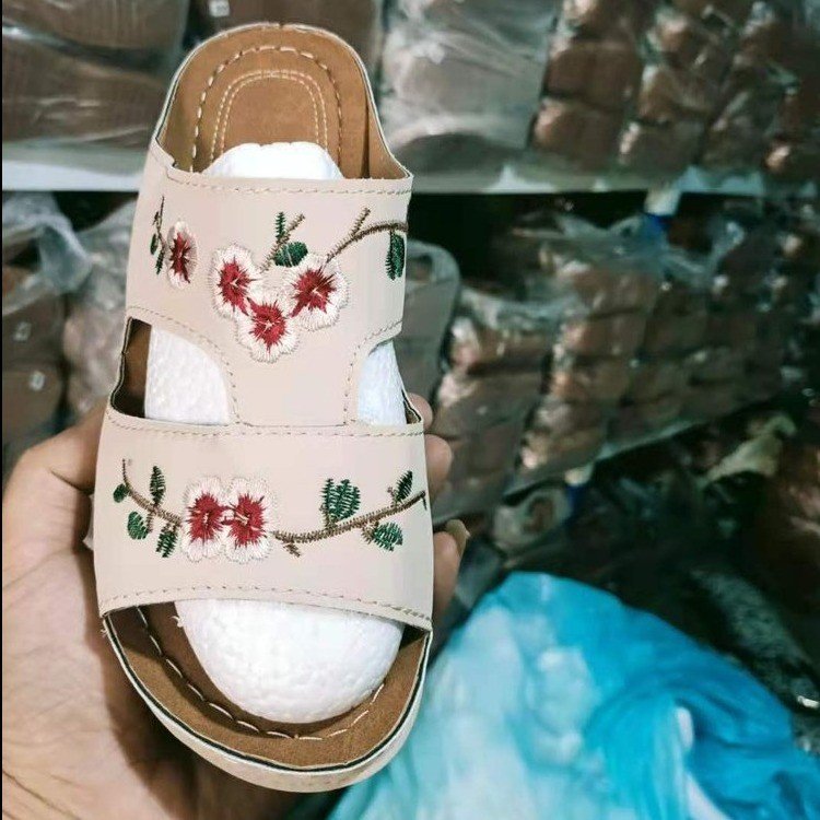 Sandals embroidered women's shoes