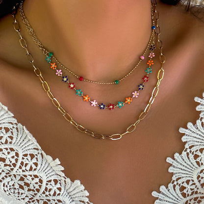 Colored Butterfly Eyes Collarbone Chain Necklace