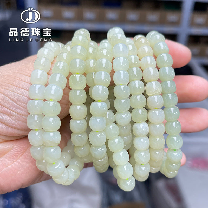 Natural Hetian jade bracelet.